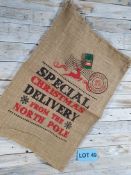 Hessian Christmas Gift Sack. 70cm X 50cm