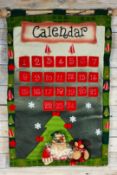 Giant 3D Fabric Advent Calendar, Individual Pockets. 70cm X 50cm