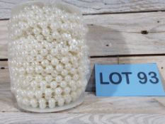 Full Roll of 8mm White Pearl String. Approx 18 Metres.