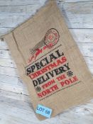 Santa Hessian Sack Special Delivery 70cm X 50cm