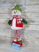 Large Standing Luxury 3D Snowman 55cm Tall RRP £29.99