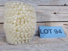 Full Roll of 8mm Ivory Pearl Sring. Approx 18 Metres.