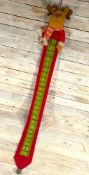 Extra Long 3D Reindeer Advent Calendar With Bell. 137cm Long X 23cm