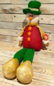 3D Luxury Fabric, Sitting Or Hanging Snowman. 68cm Tall.