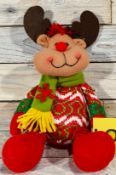 Gorgeous Fabric Seated Reindeer. RRP £32.99