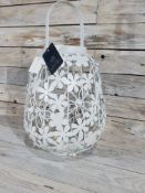Decorative Metal Birdcage, Candle Holder. Pot 23cm, With Handle 37cm