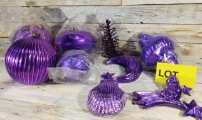 Commercial Purple Baubles Assortment