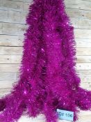 5 X 2M Lengths of Quality Chunky Hot Pink Tinsel