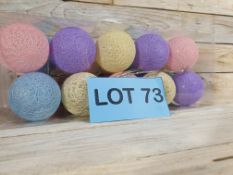 20 X Round Woven, Battery Powered, 6cm Globes RRP £32.99