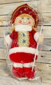 3D Fabric Skiing Mrs Claus. 39cm X 23cm. RRP £29.99