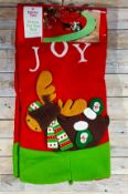 122cm Luxury Fabric, Reindeer Christmas Tree Skirt. RRP £19.99