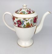 Royal Worcester Coffee Pot Chinese Garden Pattern