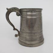 Pewter Tankard with Glass Bottom