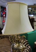 Antique Style Gilt Table Lamp with Shade