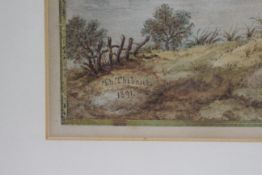 Pair of 19th c. Watercolours by Th.Thibault 1891
