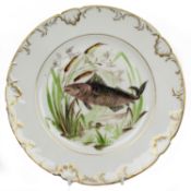 Set of 4 Edwardian Wolly Fowkes Worcester Hand Painted Plates