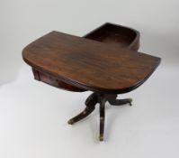 Regency Flame Mahogany Fold Over Top Tea Table