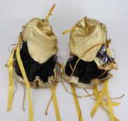 Pair of Vintage Painted Porcelain Maskheads
