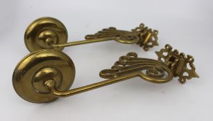 Pair of Vintage Brass Garnitures