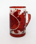 Antique 19th c. English Glass Tankard