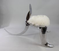 Designer Chromed Antique Shoemakers Chair