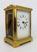 Edwardian Brass Carriage Clock Swiss Movement