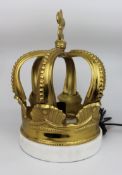 Coronet Gilt Metal & Marble Table Lamp