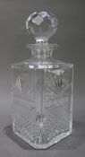 Vintage Edinburgh Crystal Square Shaped Spirit Decanter