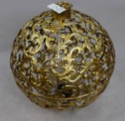 Decorative Gilt Metal Lantern Ball Cage