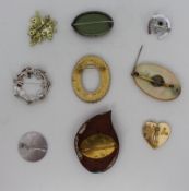 Set of 9 Vintage Brooches