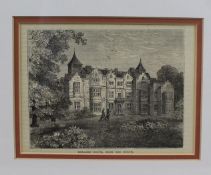 Set of 4 Antique Etchings Set in Gilt Frames