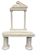 Architectural Mactan Stone Console Table & Mirror