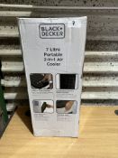 Black + Decker 7L Portable 2 In 1 Air Cooler. RRP £150. Grade U