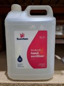 Lot 74 KleanPac 5 Litre Sanitiser 70% Alcohol x 3 Bottles