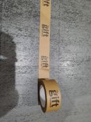 Lot 8 Brown Paper Tape Printed x 180 Rolls, Printed 'Gift Experience