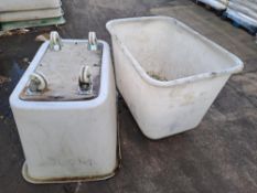 Lot 86 Robust Plastic Wheeled Tubs x 4