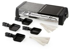 Title: 8 x DO9190G DOMO 8 Person Raclette 1/2 stone and 1/2 metal cooking plates with 8 mini