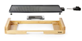 Title: DO8311TP DOMO Wood & Metal 8 Person / Reaclette Plancha RRP £110Description: DO8311TP DOMO