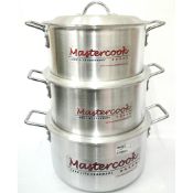 Set of 3 Aluminium Casserole Set 28-30-32cm