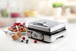 Title: 4 x DO91949W DOMO Silver Waffle Maker with Temp and time controls RRP £75Description: 4 x