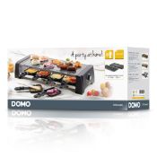 Title: 4 x DO9189G DOMO 8 Person Raclette stone and metal cooking plates with 8 mini pans RRP £