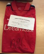 Nigel Winterburn Arsenal Signed Shirt Age 12