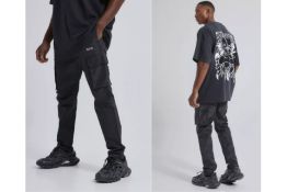 Boohoo Skinny Fit Shell Cargo Trousers