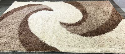 XL Alaska Shaggy Rug 160cm x 230cm Ivory/Sand Rrp £199