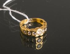 Damenring m. Diamantbesatz 750 GG