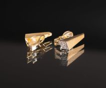 Paar Ohrstecker mit Clip 750 GG (Juwelier Goldbaur)