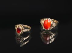 2-teiliges Konvolut von Ringen 333 GG