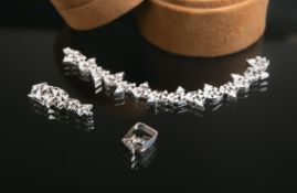 3-teiliges Schmuckset mit Brillantbesatz 585 WG