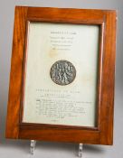 Gedenkmedaille zum Untergang der Lusitania 1915 (20.Jh.)