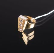 Damenring mit Brillantbesatz 750 GG (Juwelier Goldbaur)